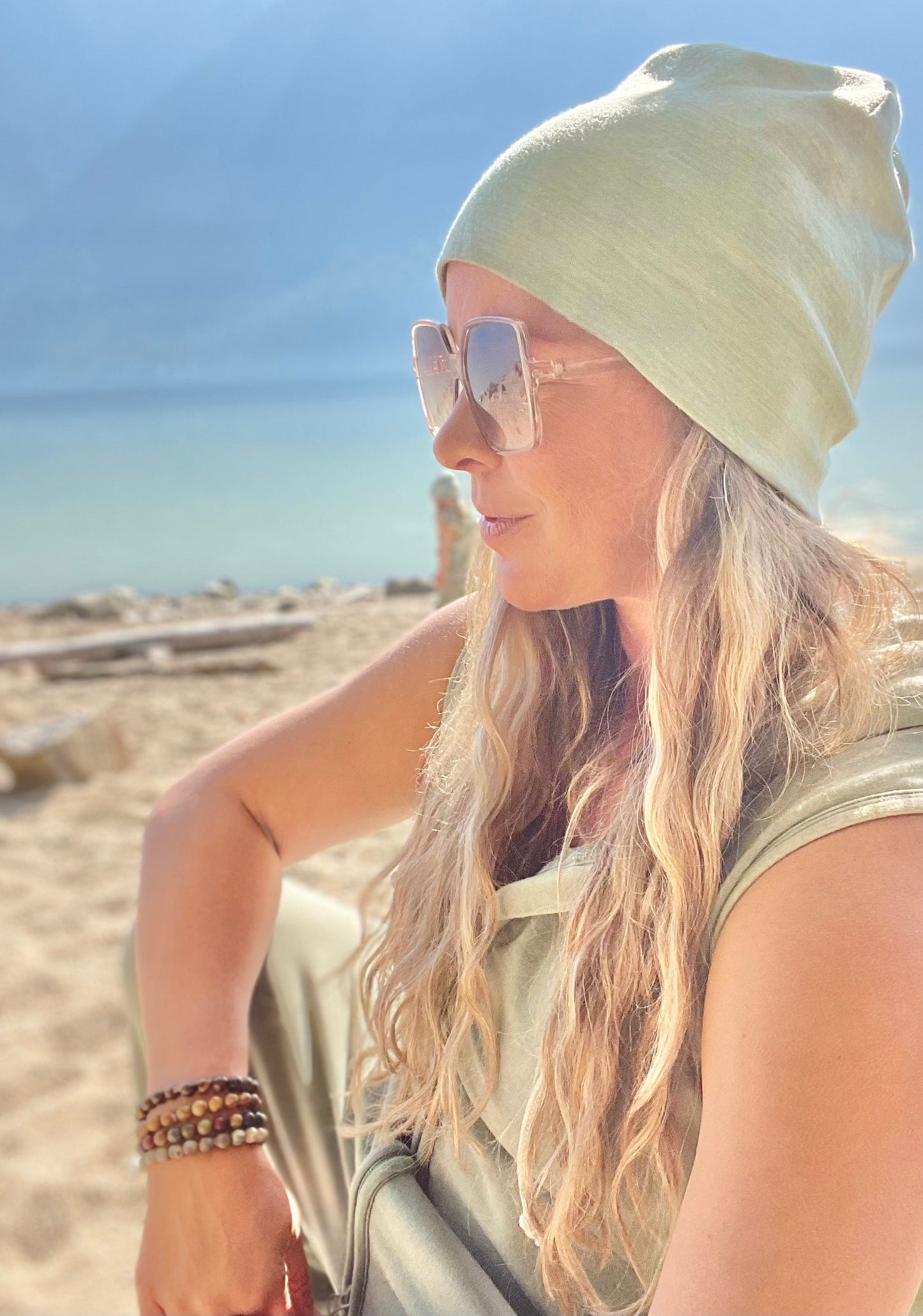 -SOLD OUT- 100% MERINO TOQUE/BEENIE - GLACIER LAKE GREEN - ADULT -
